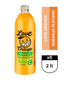 Love Orange Naranja Plátano 6 x 2 Lt