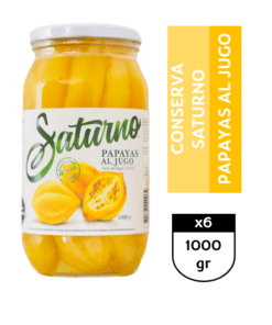 Papayas al jugo Saturno 6 x 1.00g