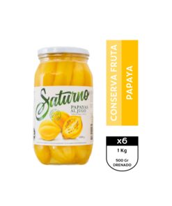 Papayas al jugo Saturno 6 x 1.000g