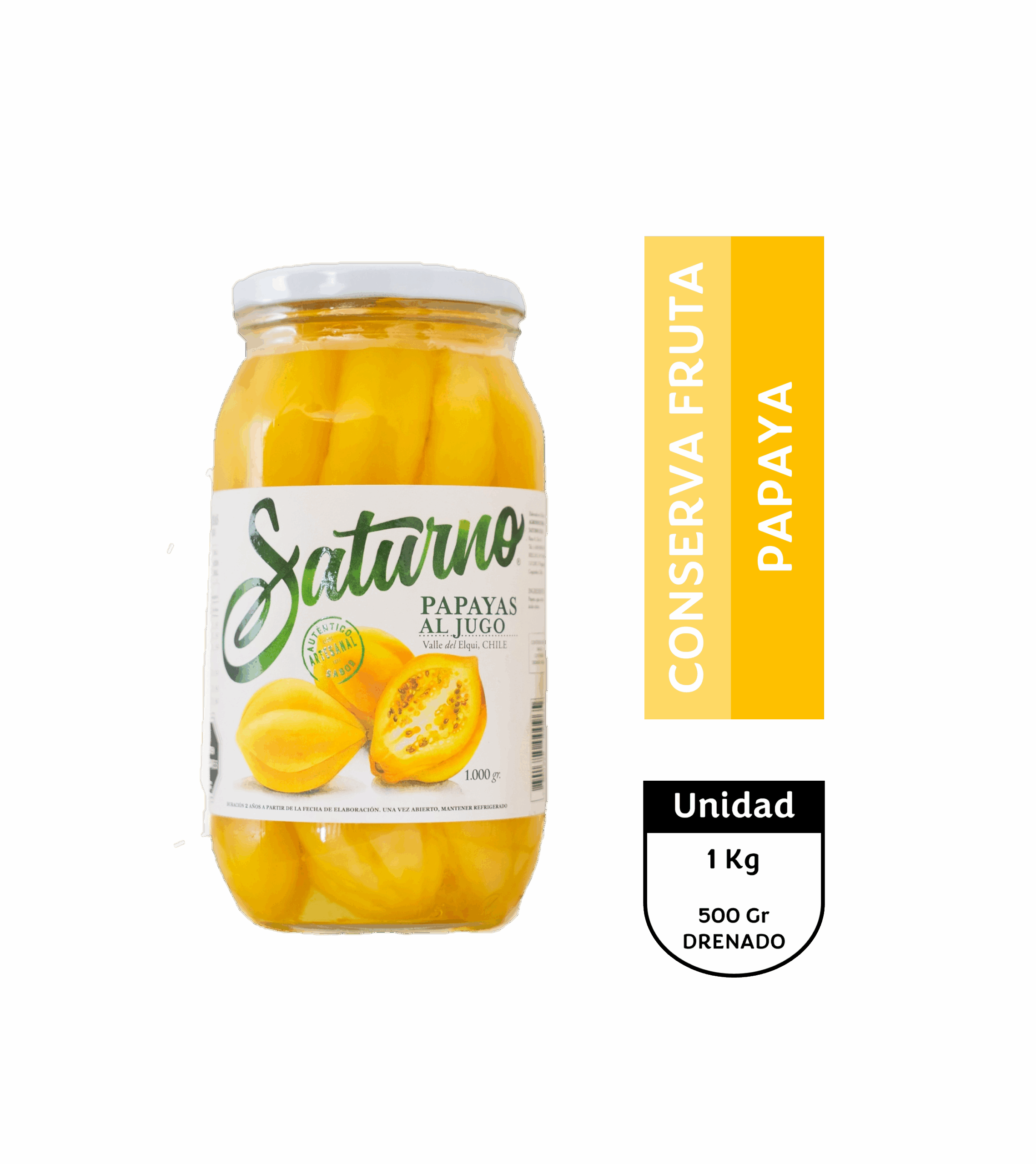 Papayas al Jugo Saturno 1.000g